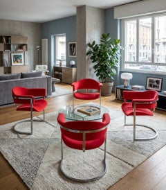 Lot de quatre fauteuils, création de Vittorio Introini pour Mario Sabot, années 1970