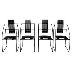 Set of Four "Quinta" Chairs Designed by Mario Botta for Alias, 1985