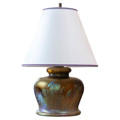 Loetz Glass Table Lamp, Medici PG 2/484, Antique, 1902