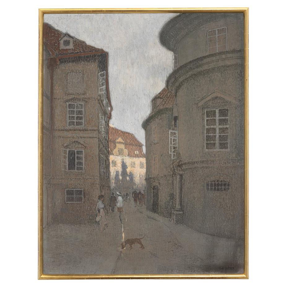 Ölgemälde "Die letzten Sonnenstrahlen" Rudolf Quittner ca. 1903