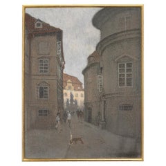 Ölgemälde "Die letzten Sonnenstrahlen" Rudolf Quittner ca. 1903