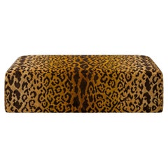 Fragments Identity Cocktail Ottoman in Scalamandre Leopardo Silk Velvet