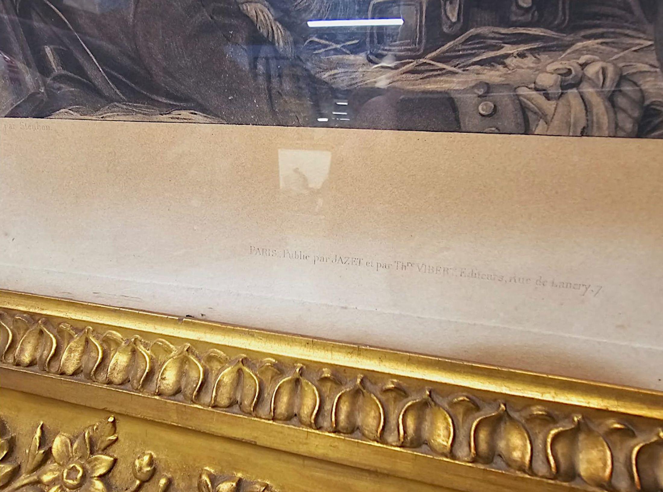 Très bel ensemble de trois estampes massives de Napoléon du 19e siècle en vente 2