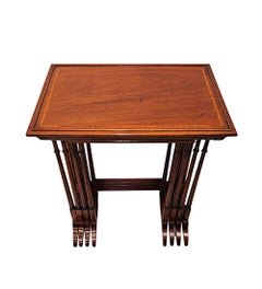 A Fabulous Nest of Four Edwardian Inlaid Tables