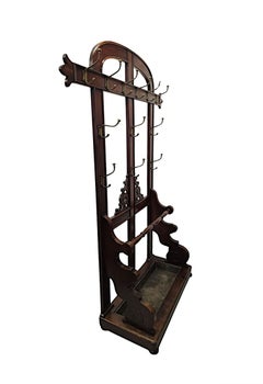 A Fabulous Large Size 19th Century Hall Stand With Fitted Base Liner
