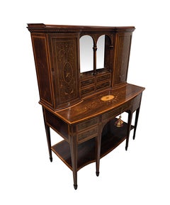 A Rare Edwardian Inlaid Cabinet Attributed to London Maker 'Edward and Roberts
