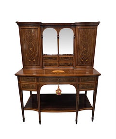 A Rare Edwardian Inlaid Cabinet Attributed to London Maker 'Edward and Roberts