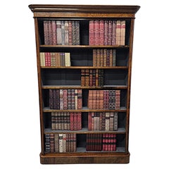 A Gorgeous Neat Size 19th Century Victorian Walnut Open Bookcase