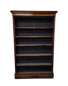 A Gorgeous Neat Size 19th Century Victorian Walnut Open Bookcase