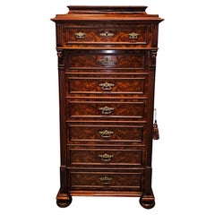 A Very Rare 19th Century Massive Wellington Style Chest of Tall Drawers