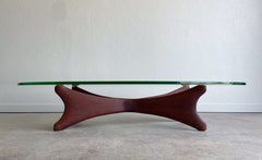 Table basse biomorphique à la manière de Noguchi, teck, années 1950