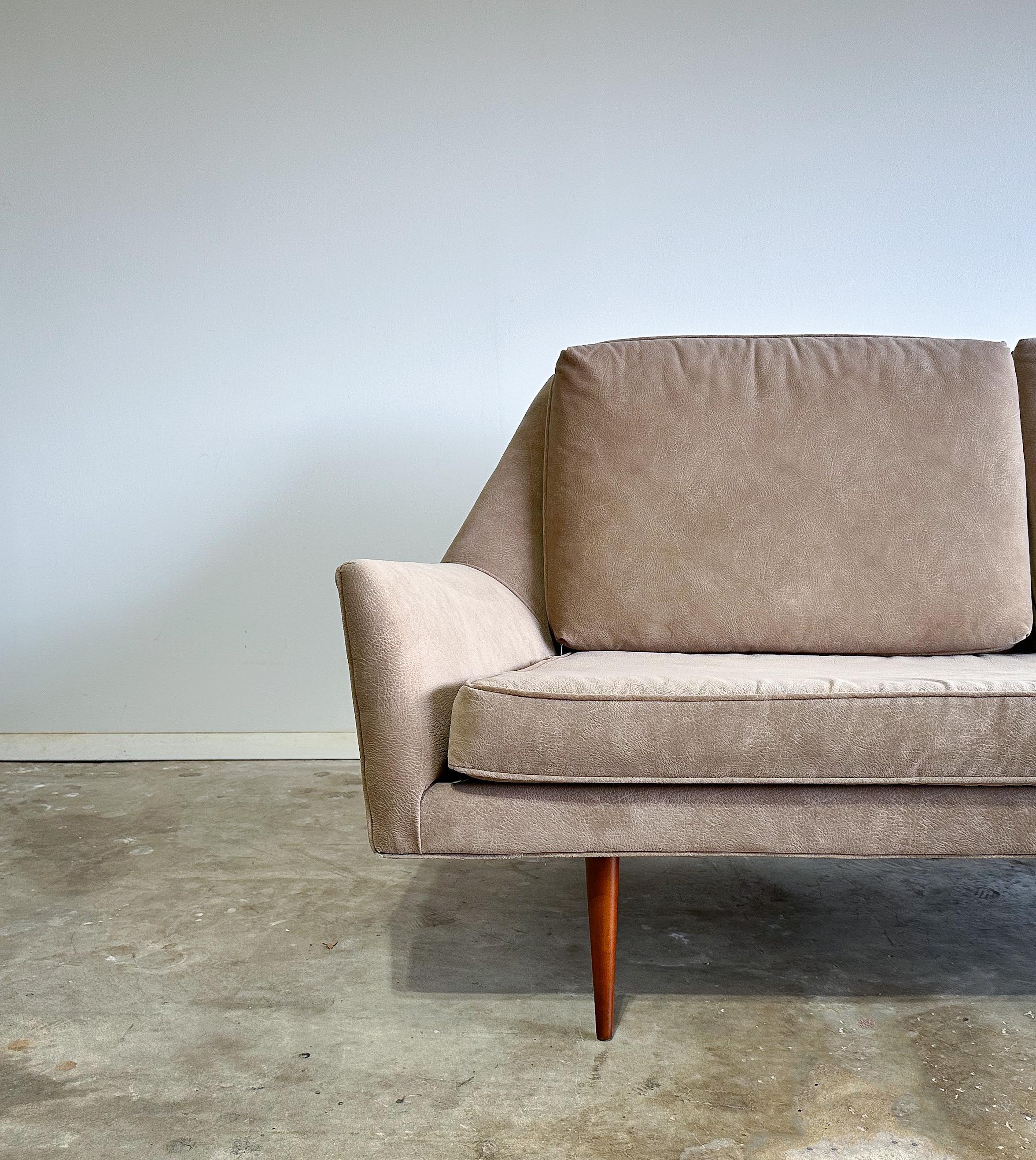 Mid-20th Century Rare Paul McCobb Angle Arm Sofa for Directional, 1950s For Sale