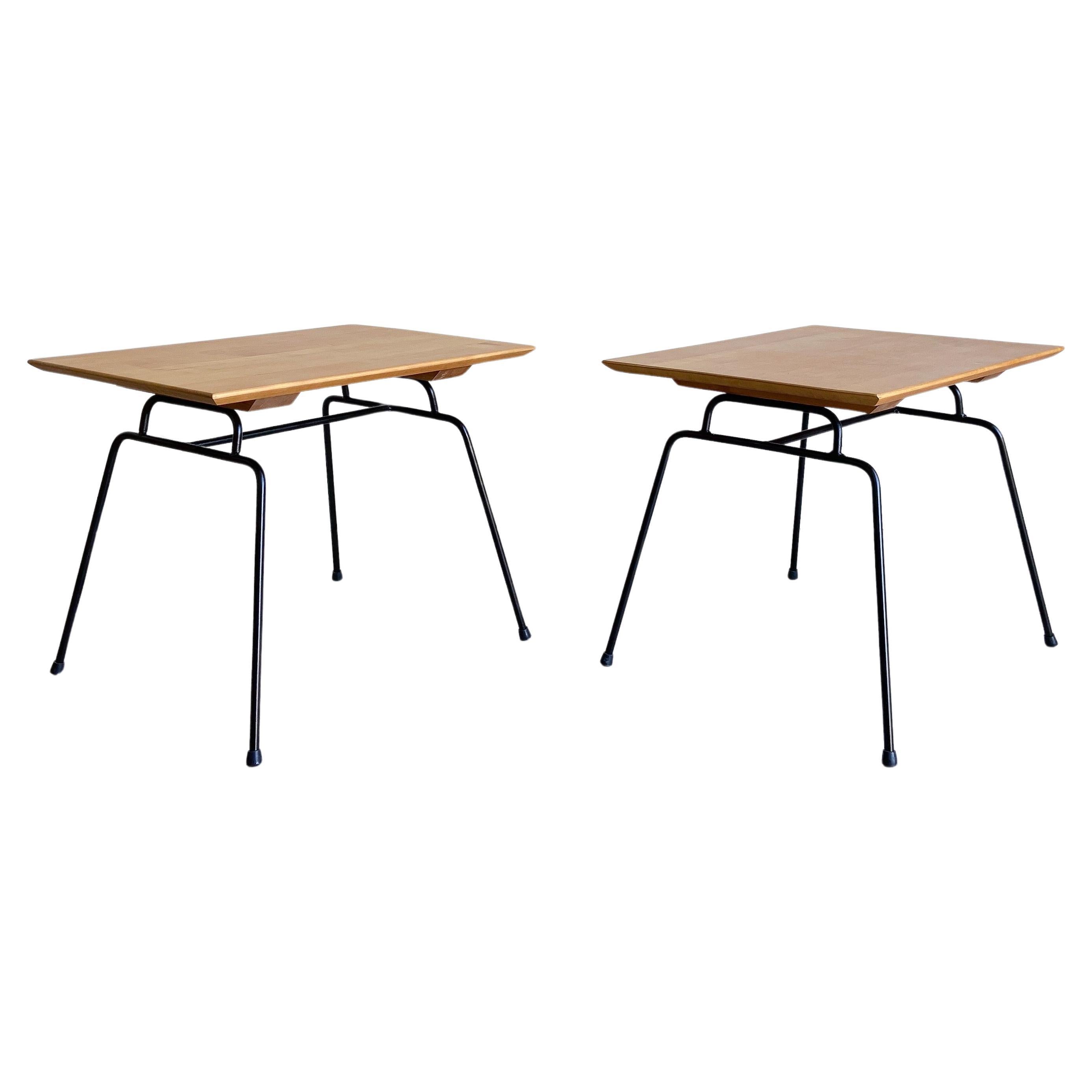 Paul McCobb Iron and Birch Tables, Planner Group, 1950's For Sale