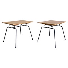 Retro Paul McCobb Iron and Birch Tables, Planner Group, 1950's