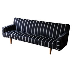 Hans J. Wegner AP-33 Sofa for A.P. Stolen in Original Striped Wool, Denmark, cir