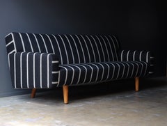 Hans J. Wegner AP-33 Sofa for A.P. Stolen in Original Striped Wool, Denmark, cir