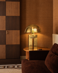 Amur Brass Dome Table Lamp, Handcrafted In Morocco