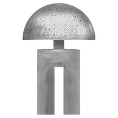 Amur Silver Dome Table Lamp, Handcrafted In Morocco, Modern Design
