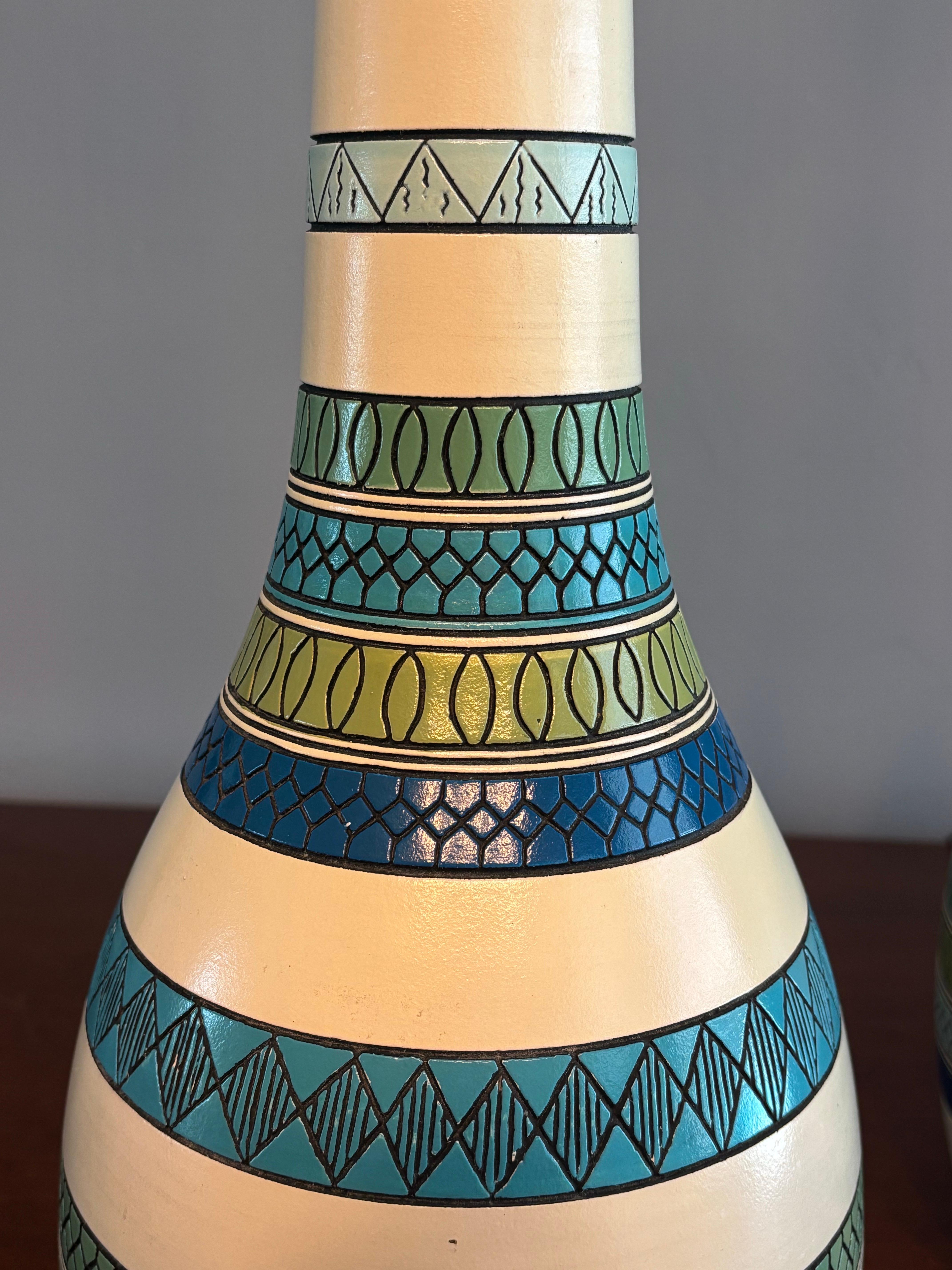 20ième siècle Paire de lampes de table Fortune Lamp Company de style moderne du milieu du siècle dernier en vente