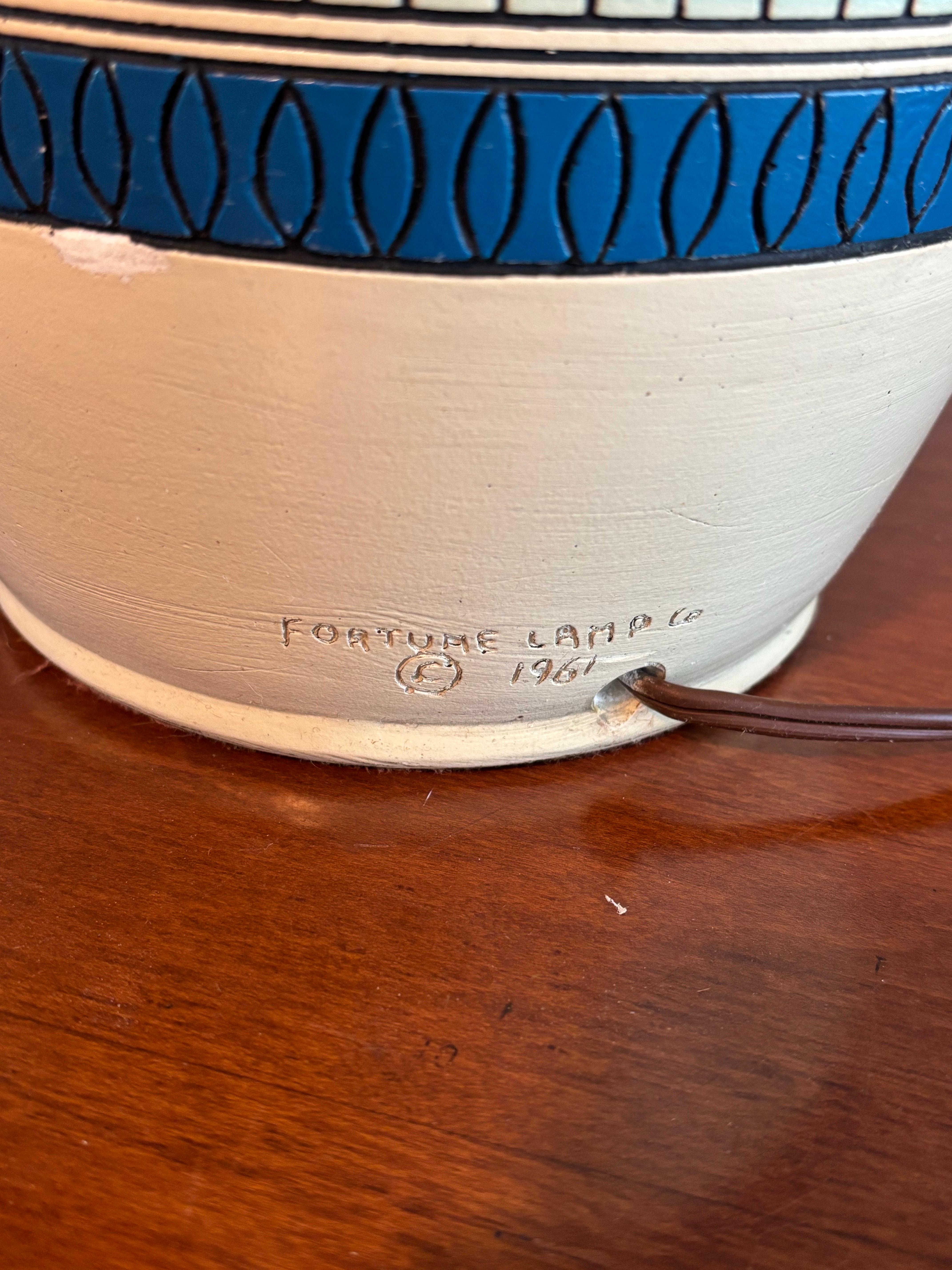 Paire de lampes de table Fortune Lamp Company de style moderne du milieu du siècle dernier en vente 2