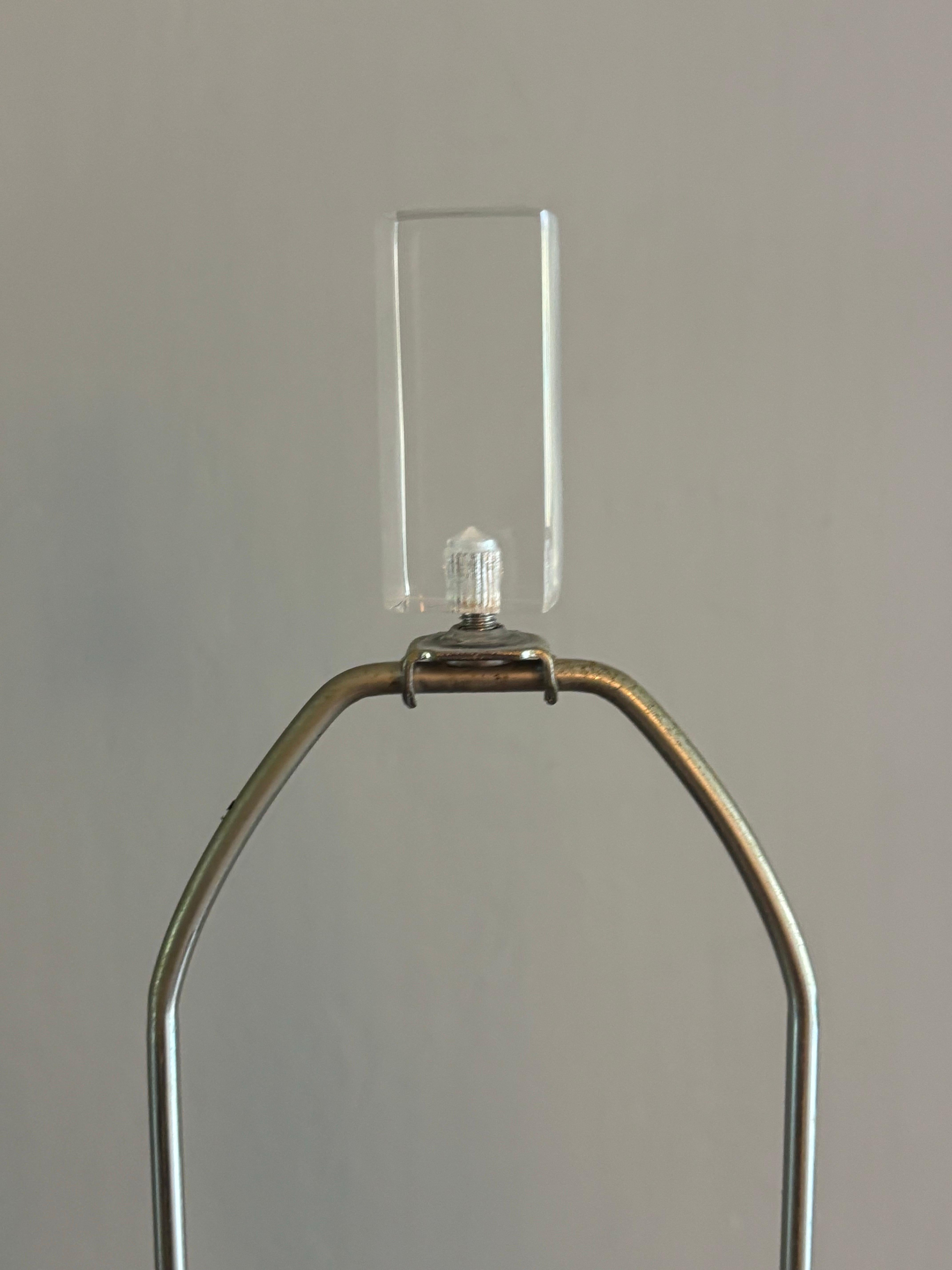 Mid Century Modern Bauer “Clearlite” Multicolor Glass Table Lamp, circa 1960 For Sale 1