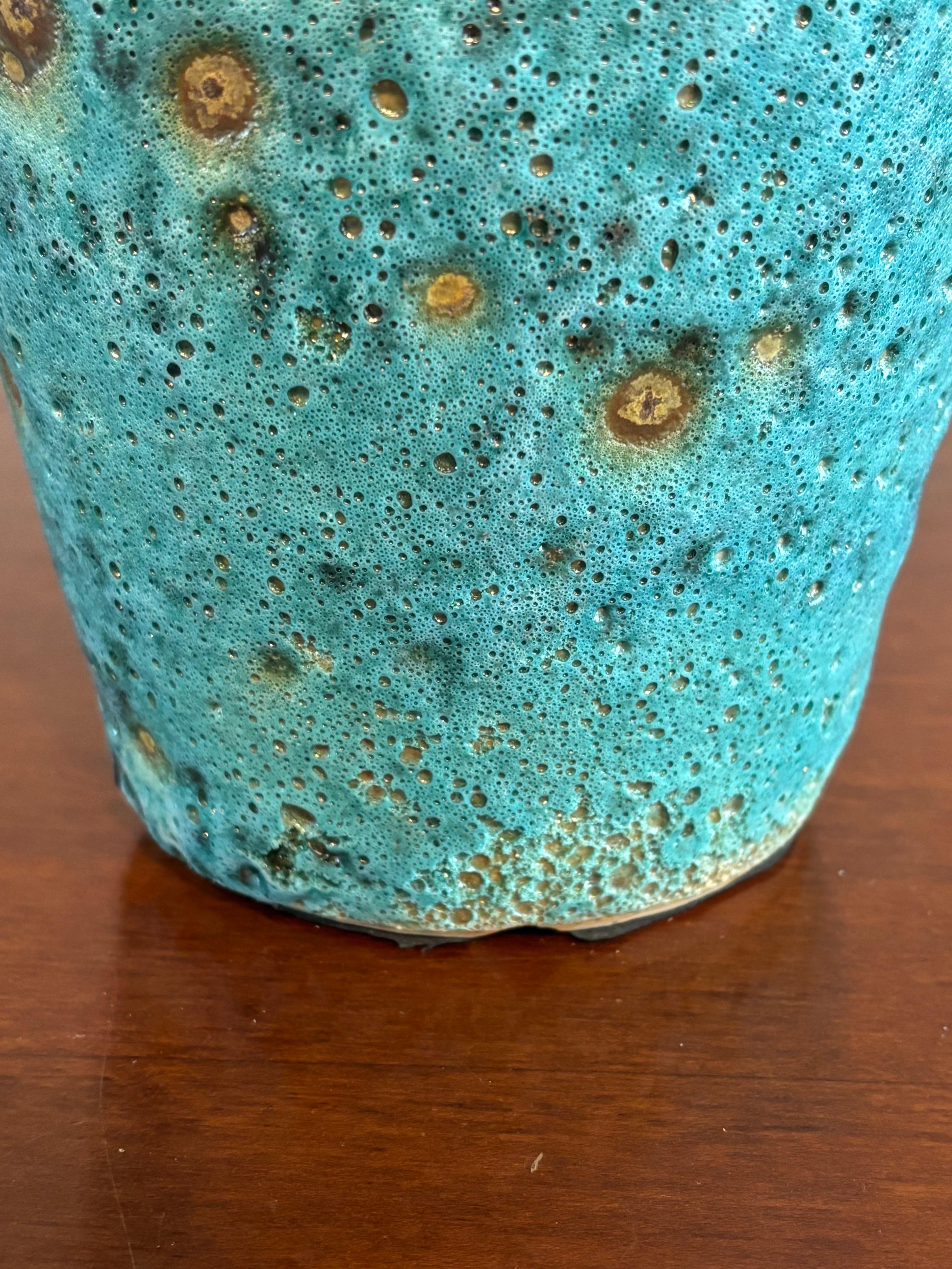 XX secolo Grande vaso in lava di pavone italiano della metà del secolo scorso in vendita