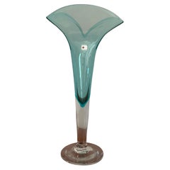 Hand Blown Tulip Fluted Vase by Blenko