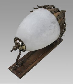 Impressive Brass Wall Lantern from the Savoy Hotel, London