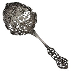 Feines flämisches Silber – durchbrochener Obstlöffel, um 1800