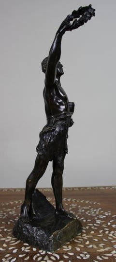 Fina figura de bronce de finales del siglo XIX firmada Lemoyne