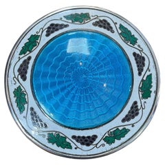 Edwardian Silver Guilloché Enamel Box Birmingham 1909