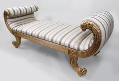 Empire Style Giltwood Window Seat Banquette by Moinat