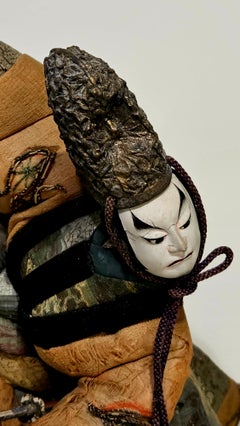 Bambola scultorea giapponese antica Takedo, periodo Edo / XIX secolo