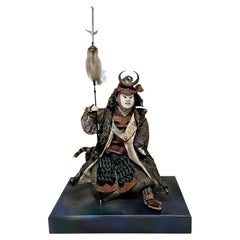 Antique A Japanese Musha Ningyo Samurai Doll, Meiji, #mu002