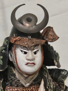 Antique A Japanese Musha Ningyo Samurai Doll, Meiji, #mu002
