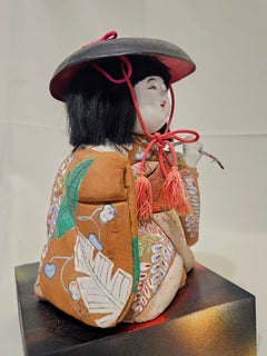 Antikes Paar japanischer Kimekomi-Puppen, Showa-Zeit, 1940er Jahre