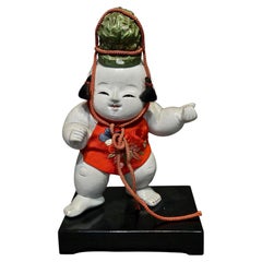 Antique Japanese Gosho Ningyo Palace Doll, "The Standing Boy" Edo 1800s