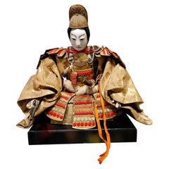 Antique A Japanese Musha Ningyo Samurai Doll, Edo/Meiji Period
