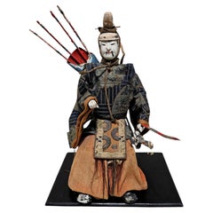 Antique A Japanese Musha Ningyo Doll #34 , Meiji Period, 19th Century