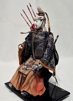 Antique A Japanese Musha Ningyo Doll #34 , Meiji Period, 19th Century