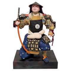 Antique A Japanese Musha Ningyo Doll #41 , Edo Period, 1800s