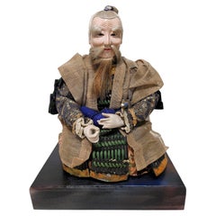 Antike japanische Musha-Ningyo-Puppe „Takenouchi no Sukune“ Nr. 42, Edo-Zeit, 1800er Jahre