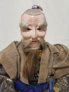 Antike japanische Musha-Ningyo-Puppe „Takenouchi no Sukune“ Nr. 42, Edo-Zeit, 1800er Jahre