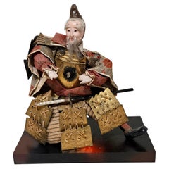 Antike japanische Musha-Ningyo-Puppe „Takenouchi no Sukune“ Nr. 45, Edo-Zeit, 1800er Jahre