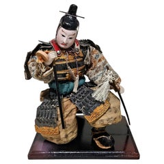 Antique A Japanese Musha Ningyo Samurai Doll#047 Edo Period 1800s