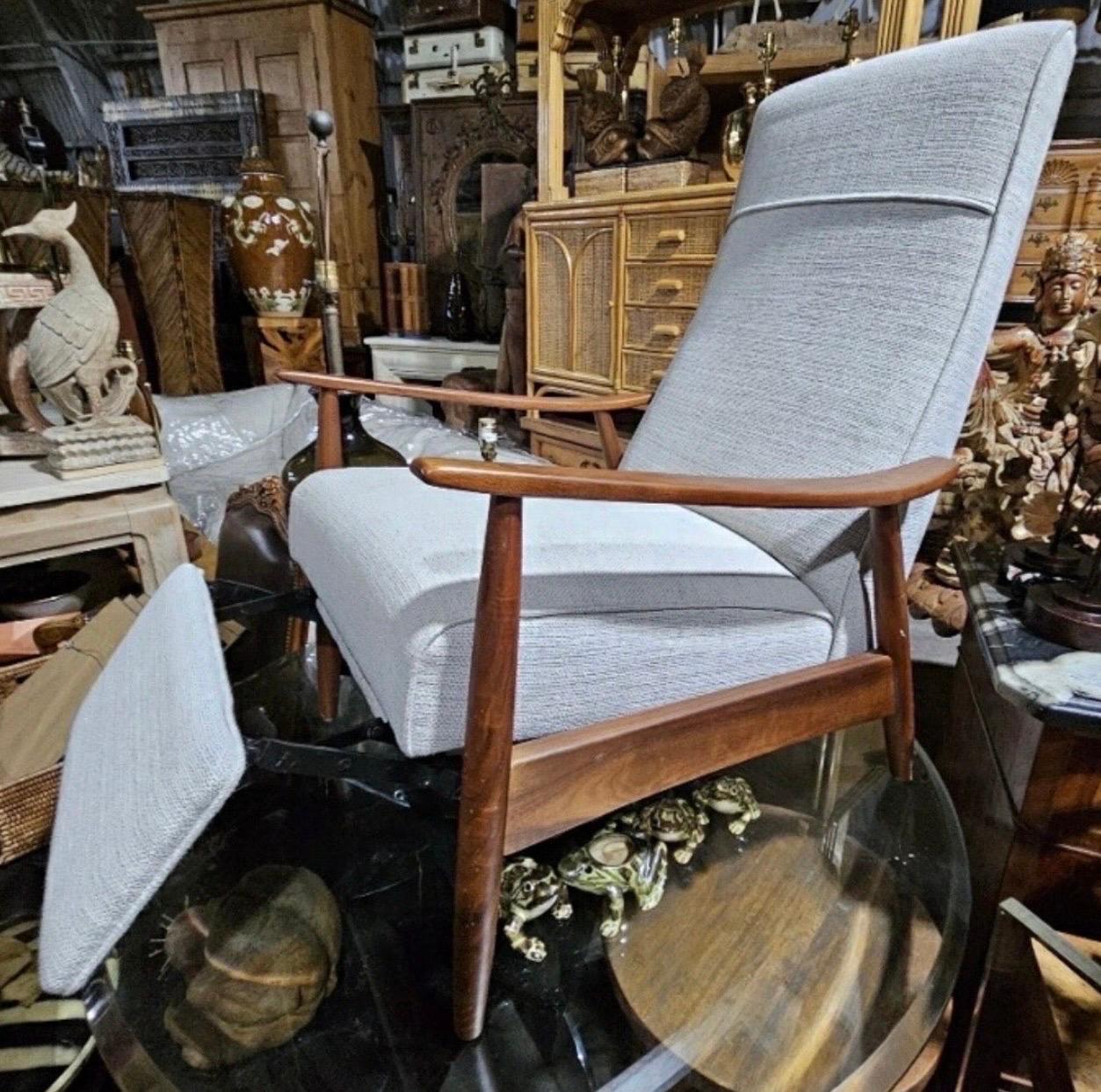 Silla reclinable Vintage Boho Milo Baughman para Thayer Coggin en venta 2