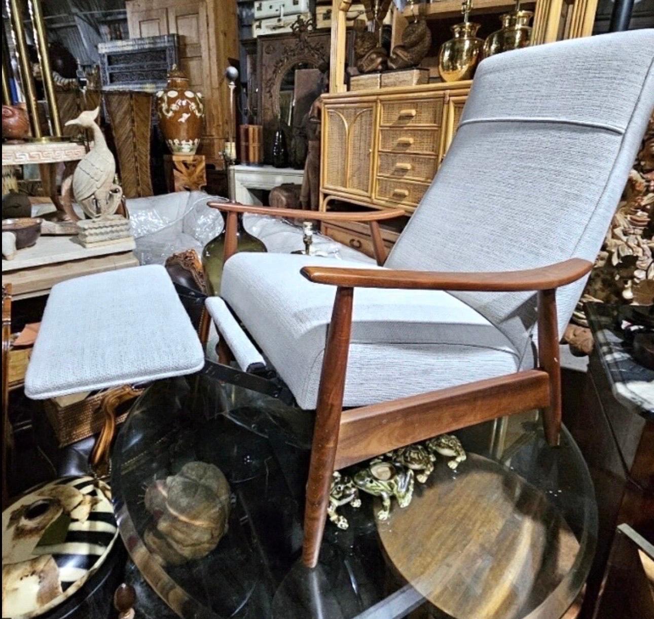 Silla reclinable Vintage Boho Milo Baughman para Thayer Coggin en venta 6