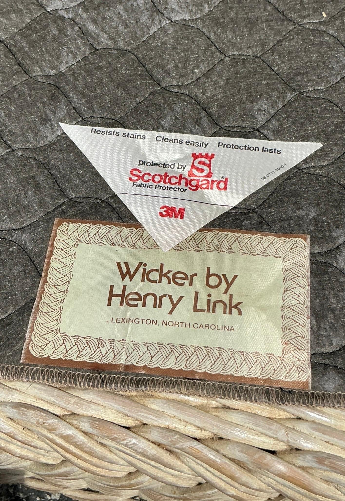 Vintage Coastal Henry Link Braided Rattan Lounge Chairs - A Pair 3
