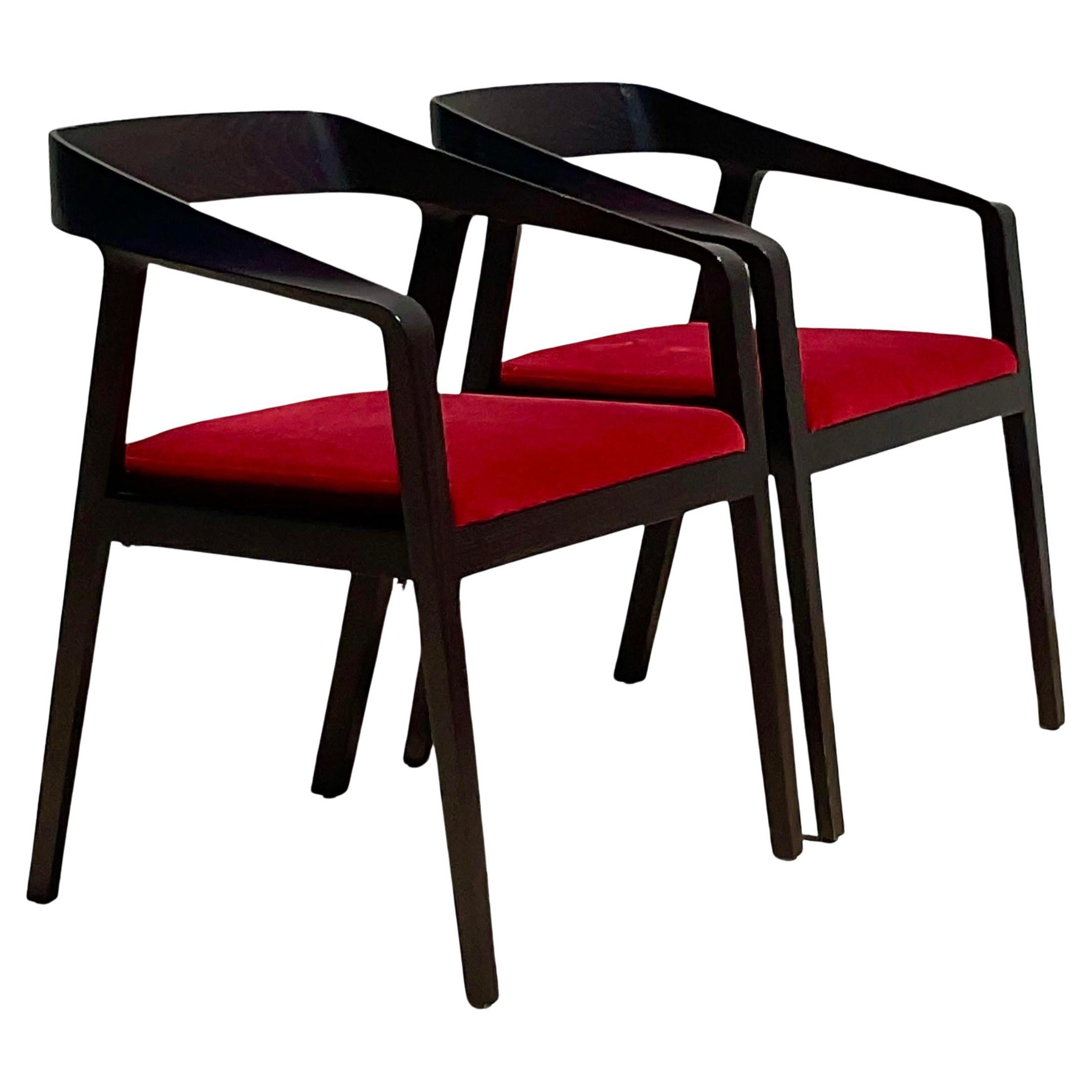 Paire de chaises vintage contemporaines Mark Goetz pleine torsion en vente