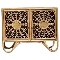 Vintage Coastal Woven Rattan Sideboard